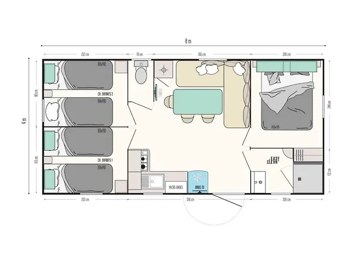 Mobil-home 3 étoiles Camping Genouille (Charente-Maritime)